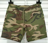 Mens woven shorts (cemo print) elasticated waist with drawstring